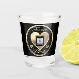 Vaso De Chupito Memorial fotográfico con corazón