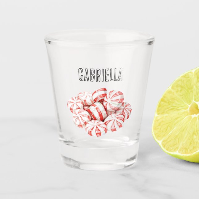 Vaso De Chupito Menta roja peppermint (Anverso)
