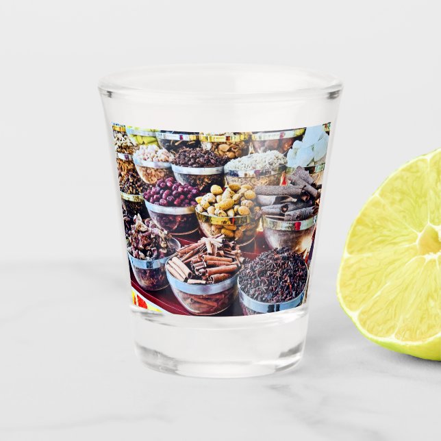 Vaso De Chupito Mercado de Especias de Dubái (Anverso)