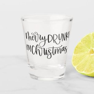 Vaso De Chupito Merry Drunk Soy Navidades   Humor divertido para b