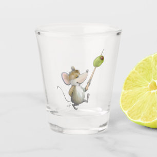 Vaso De Chupito Merry Mouse Moe con vidrio de disparo de oliva