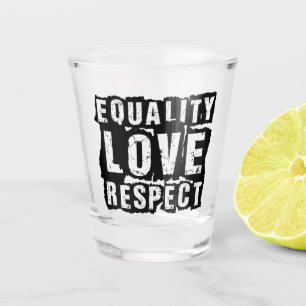 Vaso De Chupito Mes del orgullo de amor y respeto por la igualdad