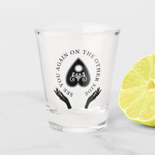 Vaso De Chupito Mesa de Espíritu Favor de Halloween blanco y negro