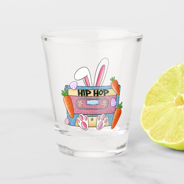 Vaso De Chupito Mezcla de conejito de Pascua de Hip-Hop - Cassette (Anverso)