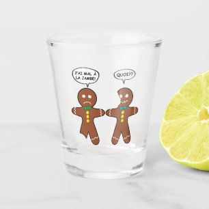 Vaso De Chupito Mi pierna hiere la galleta de pan de jengibre en f