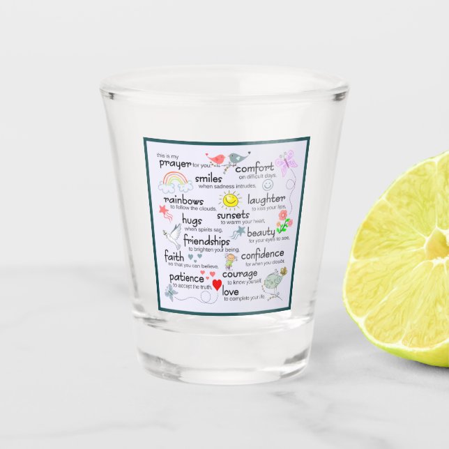 Vaso De Chupito Mi rezo para usted (Anverso)