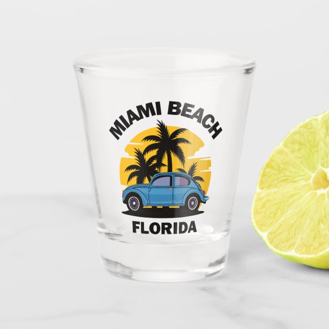 Vaso De Chupito Miami Beach, Florida (Anverso)