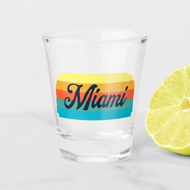 Vaso De Chupito Miami retro (Anverso)