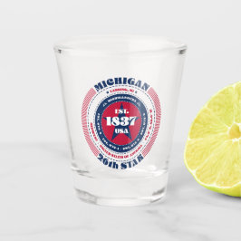 Vaso De Chupito Michigan 26th Star Patriotic Shot glass
