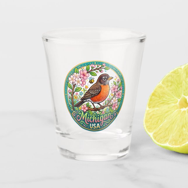 Vaso De Chupito Míchigan EE. UU. (Anverso)
