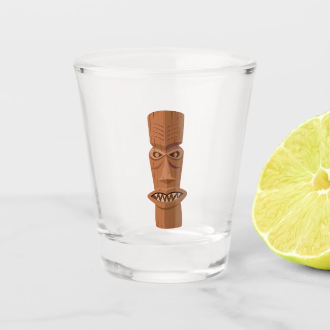 Vaso De Chupito Mid Century Moderno Retro Tiki Dios (Anverso)