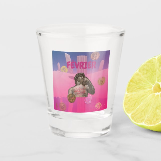 Vaso De Chupito Mikitiez Febrero pareja valentina roman french (Anverso)