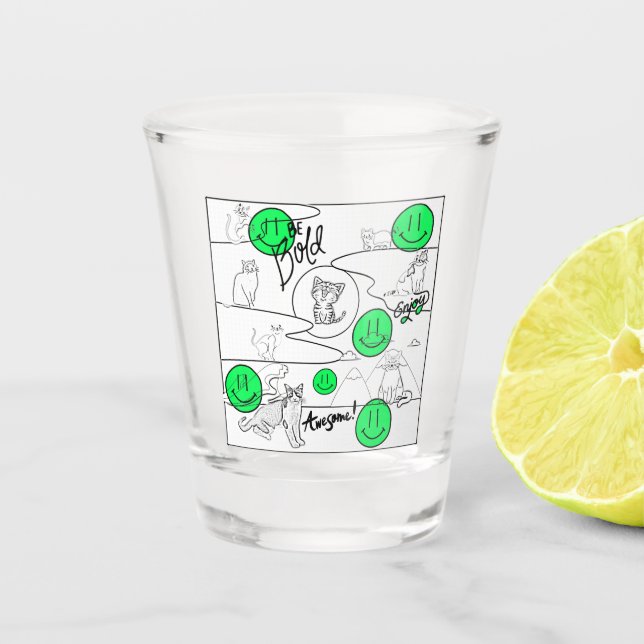 Vaso De Chupito Mikitiez meow fiesta de verano (Anverso)