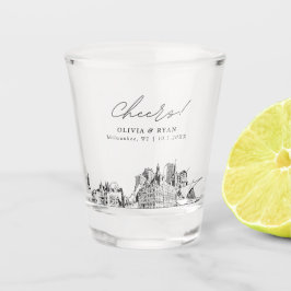 Vaso De Chupito Milwaukee Wedding Favor de Salud Personalizada