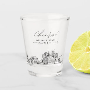 Vaso De Chupito Milwaukee Wedding Favor de Salud Personalizada