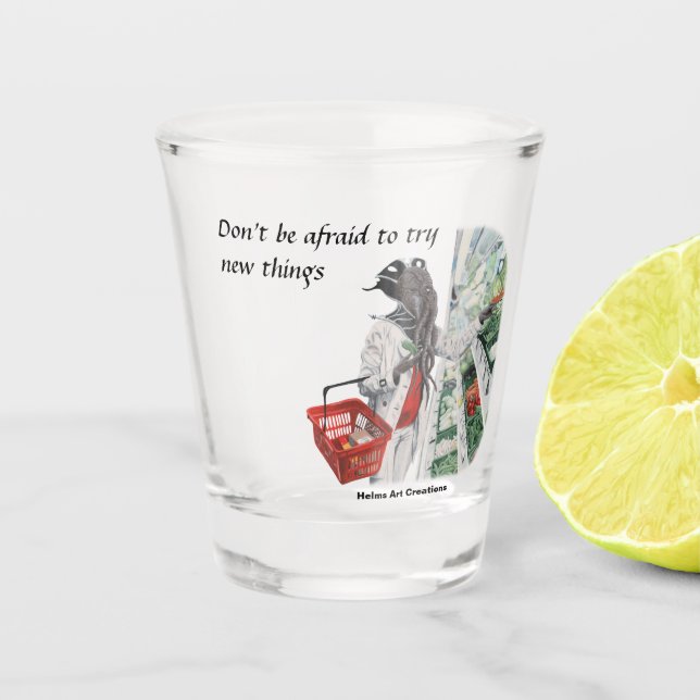 Vaso De Chupito Mind Flayer Grocery Shopping Fantasy Shot Glass (Anverso)