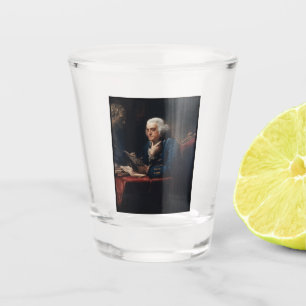 Vaso De Chupito Miniatura del retrato, Benjamin Franklin Padre fun