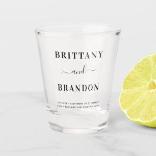 Vaso De Chupito Minimalista Boda negro moderno