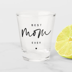 Vaso De Chupito Minimalista mejor madre jamás elegante tipografí