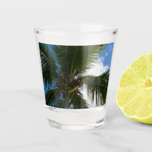 Vaso De Chupito Mirando hacia la naturaleza tropical de las palmer