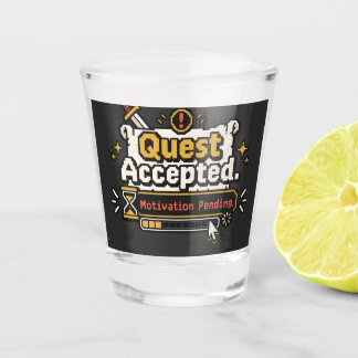 Vaso De Chupito Misión Aceptada Motivación Pendiente Humor Gamer