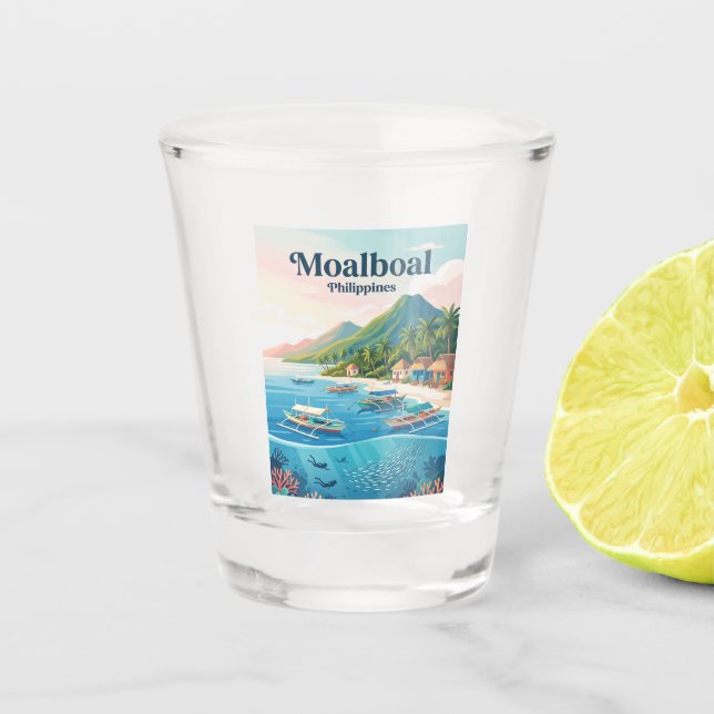 Vaso De Chupito Moalboal Filipinas (Anverso)