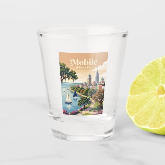 Vaso De Chupito Mobile, Alabama EE. UU. (Anverso)