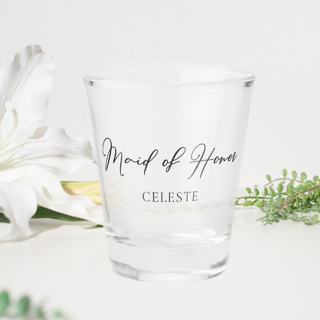 Vaso De Chupito Moda Boda blanco negro Personalizado de honor (Subido por el creador)