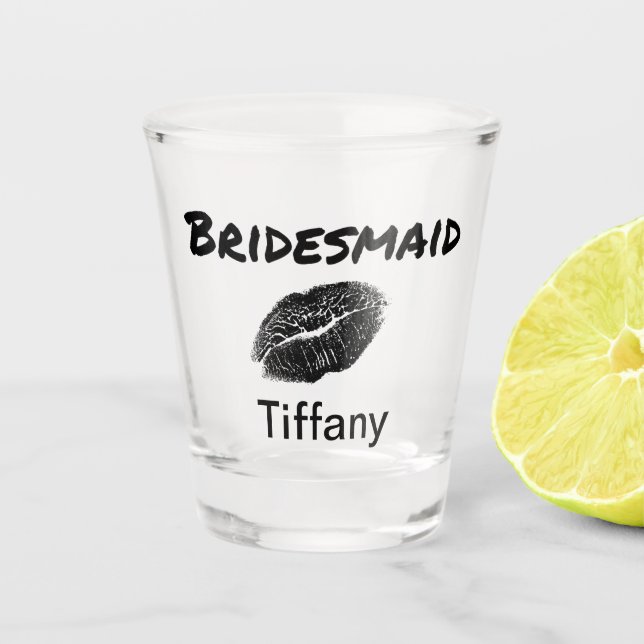 Vaso De Chupito Moda Bridesmaid Keepsake lápiz labial (Anverso)