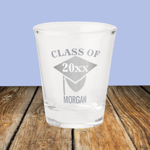 Vaso De Chupito Moda de graduación Reunión de Morteros Plateados