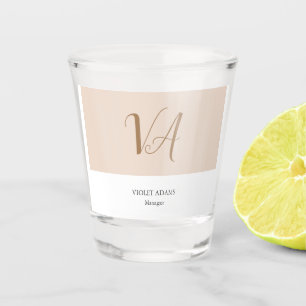 Vaso De Chupito Moda monograma profesional minimalista