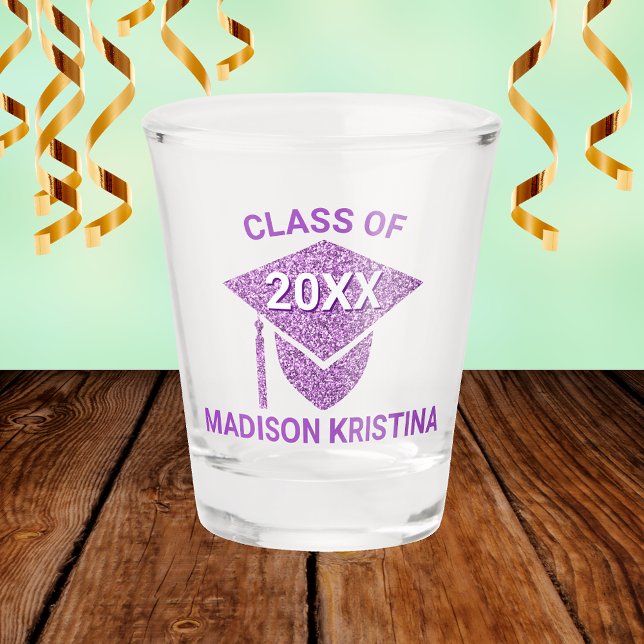 Vaso De Chupito Moda personalizada Grad Glam Purple Cap Elegante (Subido por el creador)