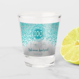 Vaso De Chupito Moda Plata Purpurina Azul Verde azulado Regalo de 