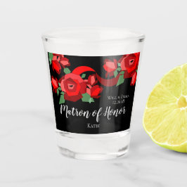 VASO DE CHUPITO MODA Y STYLISH_MODERN FLORL ROJO