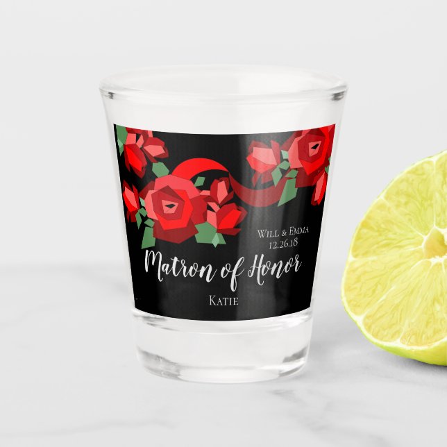 VASO DE CHUPITO MODA Y STYLISH_MODERN FLORL ROJO (Anverso)