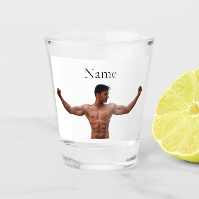 Vaso De Chupito Modelo de fitness masculino Thunder_Cove (Anverso)