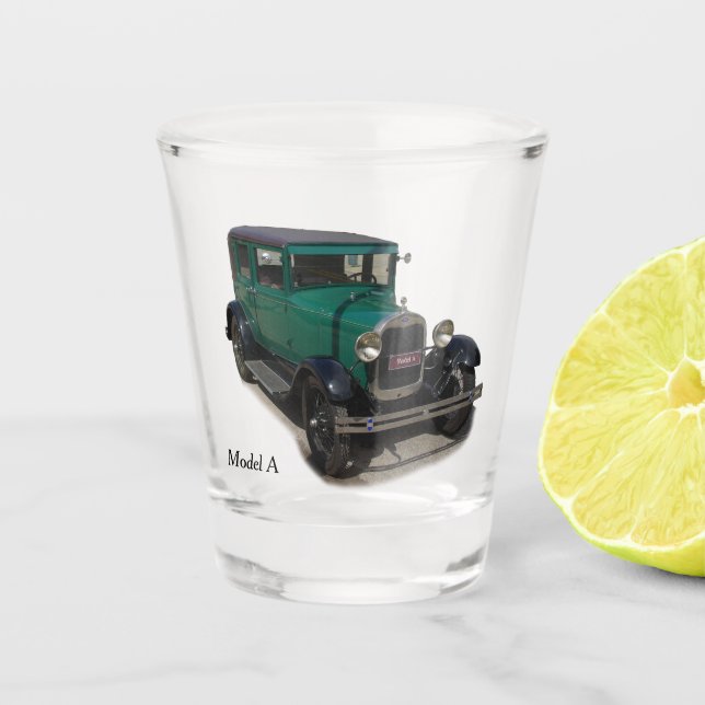 Vaso De Chupito Modelo verde A vidrio de disparo (Anverso)