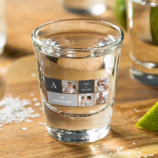 Vaso De Chupito Moden 3Collage Photo & Grey Best Family Gift (Subido por el creador)