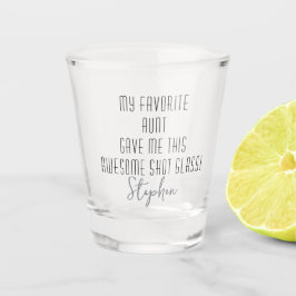 Vaso De Chupito Modern Funny Personalized to Nephew from Aunt