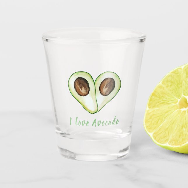 Vaso De Chupito Modern Heart Green Me Encanta La Cita De Abogado (Anverso)