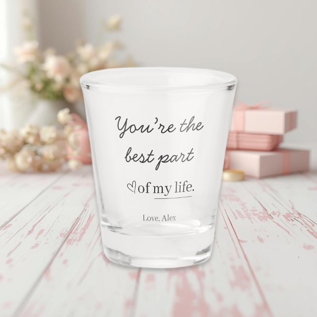 Vaso De Chupito Modern Personalized Love Quote Shot Glass (Subido por el creador)