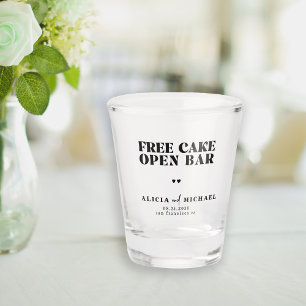 Vaso De Chupito Moderna y divertida boda de bar abierto ahorrando 