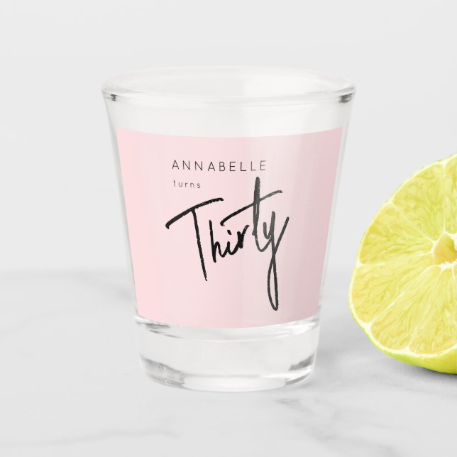 Vaso De Chupito Moderno 30.ª fiesta de 30 años (Anverso)