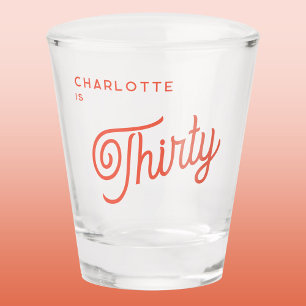 Vaso De Chupito Moderno 30 Treinta Cumpleaños