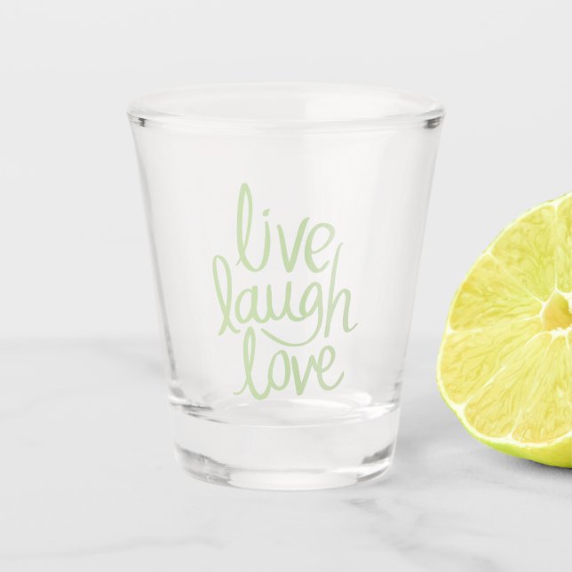 Vaso De Chupito Moderno Live Laugh Love (Anverso)