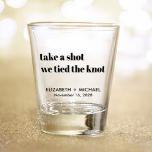 Vaso De Chupito Moderno Mínimo Nos Amarramos Al Boda De Knot