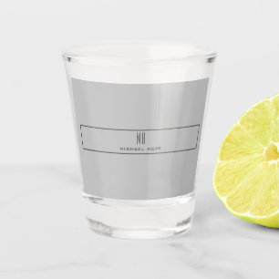 Vaso De Chupito Moderno Monograma Iniciales Profesionales Simple
