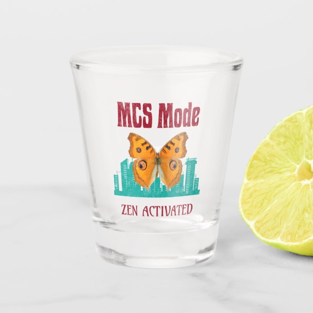 Vaso De Chupito Modo MCS de sensibilización sobre sensibilidad quí (Anverso)