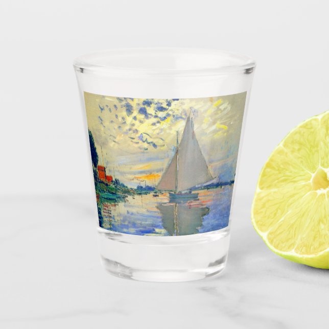 Vaso De Chupito Monet Sailboat en Le Petit-Gennevilliers (Anverso)