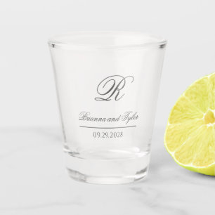 Vaso De Chupito Monograma Boda clásico simple